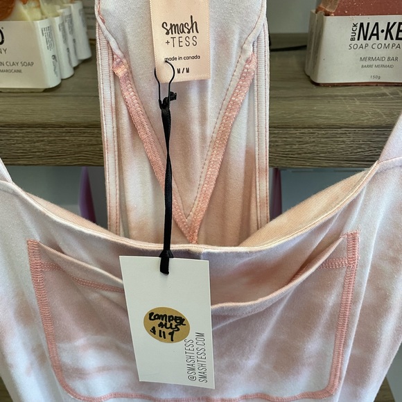 NWT - Smash + Tess Pink Tie-Dye Romperall - Picture 2 of 3